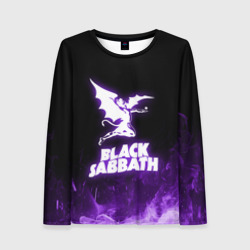 Женский лонгслив 3D Black Sabbath neon