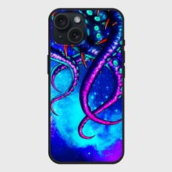 Чехол силиконовый для Apple iPhone 15 матовый Щупальца