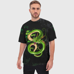 Мужская футболка oversize 3D Шар дракона - фото 2
