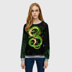 Женский свитшот 3D Шар дракона - фото 2