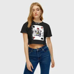 Женская футболка Crop-top 3D Карта HH