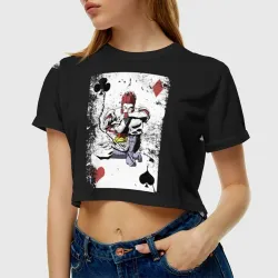 Женская футболка Crop-top 3D Карта HH - фото 2