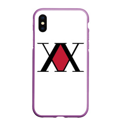 Чехол для iPhone XS Max матовый XX посередине красное на белом