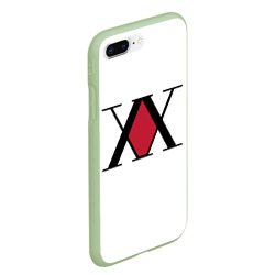 Чехол для iPhone 7Plus/8 Plus матовый XX посередине красное на белом - фото 2
