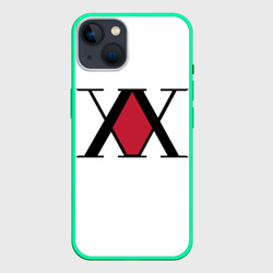Чехол для iPhone 14 XX посередине красное на белом