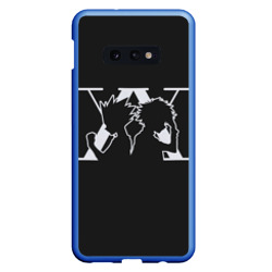 Чехол для Samsung S10E XX Гон Фрикс и Киллуа Золдик силуэт на черном