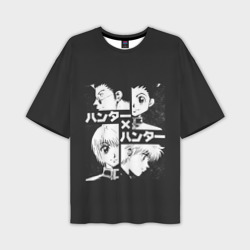 Мужская футболка oversize 3D Лого лиц XX Hunter