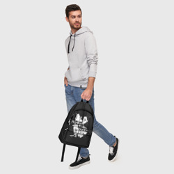 Рюкзак с принтом Лого лиц XX Hunter для любого человека, вид спереди №5. Цвет основы: белый