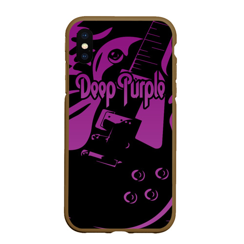 Чехол для iPhone XS Max матовый Deep Purple, цвет коричневый