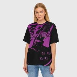 Женская футболка oversize 3D Deep Purple - фото 2