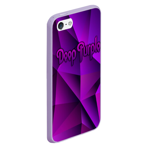 Чехол для iPhone 5/5S матовый Deep Purple, цвет светло-сиреневый - фото 3