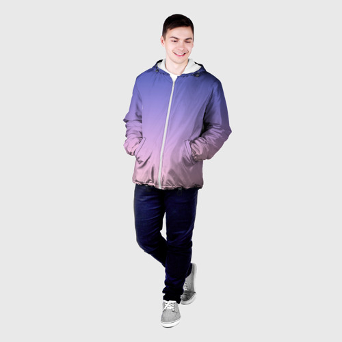 Мужская куртка 3D с принтом Ночной восход, фото на моделе #1