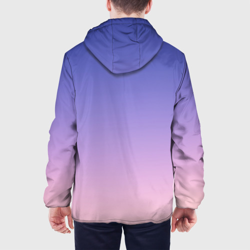 Мужская куртка 3D с принтом Ночной восход, вид сзади #2