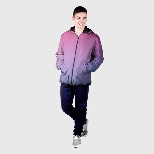 Мужская куртка 3D с принтом Восход солнца, фото на моделе #1