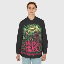 Мужская рубашка oversize 3D Bring Me The Horizon - фото 2