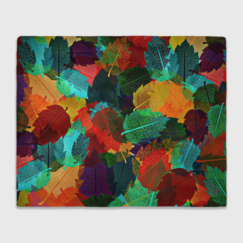 Плед 3D с принтом Abstract Autumn Leaves, вид спереди #2