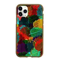 Чехол для iPhone 11 Pro Max матовый Abstract Autumn Leaves