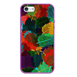 Чехол для iPhone 5/5S матовый Abstract Autumn Leaves