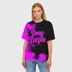 Женская футболка oversize 3D Deep Purple - фото 2