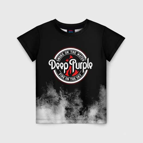 Детская футболка с принтом Deep Purple, вид спереди №1