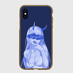 Чехол для iPhone XS Max матовый Zero Two Senpai