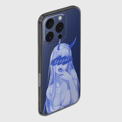 Чехол для iPhone 16 Pro силиконовый с защитой камеры Zero Two Senpai - фото 2