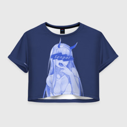 Женская футболка Crop-top 3D Zero Two Senpai