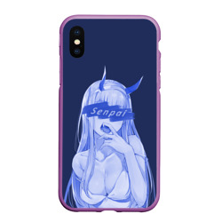 Чехол для iPhone XS Max матовый Zero Two Senpai