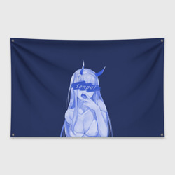 Флаг-баннер Zero Two Senpai