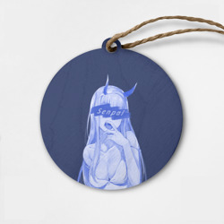 Деревянная игрушка круг Zero Two Senpai