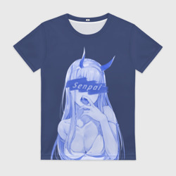 Женская футболка 3D Zero Two Senpai