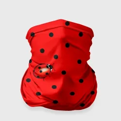 Бандана-труба 3D Божья коровка на горошке