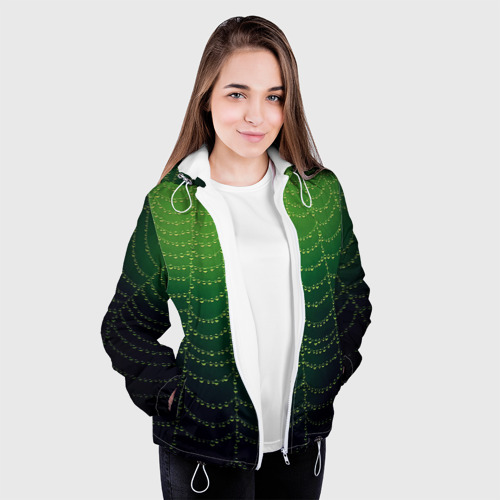 Женская куртка 3D Паутина в лесу, цвет белый - фото 4