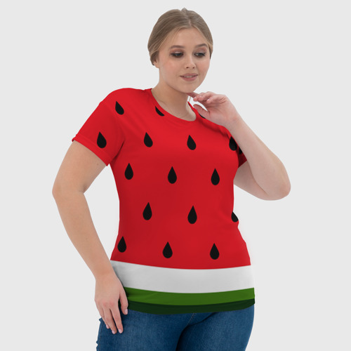 Женская футболка 3D Арбуз, цвет 3D печать - фото 6