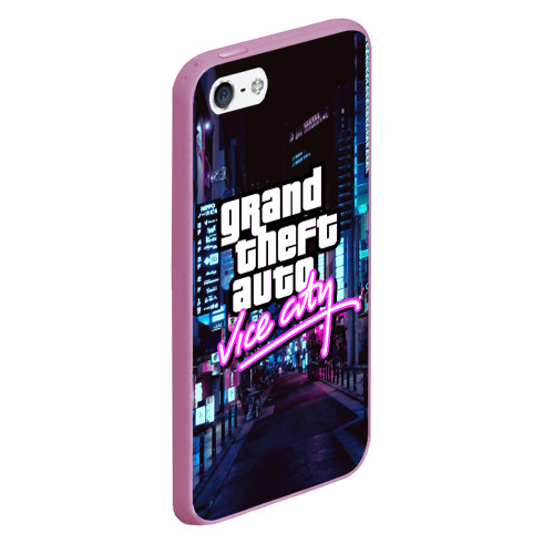 Чехол для iPhone 5/5S матовый GTA, цвет розовый - фото 3