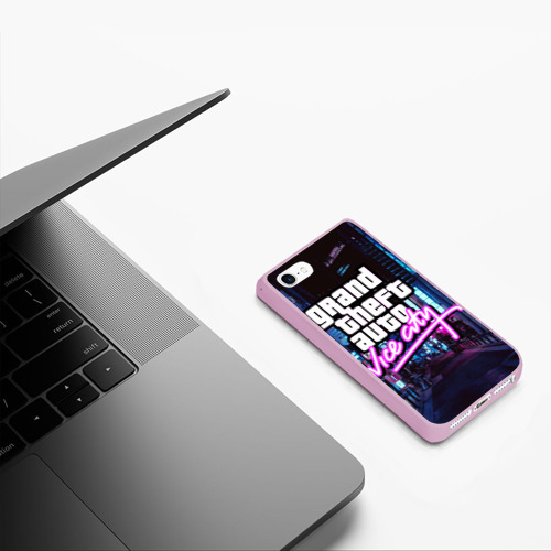 Чехол для iPhone 5/5S матовый GTA, цвет розовый - фото 5