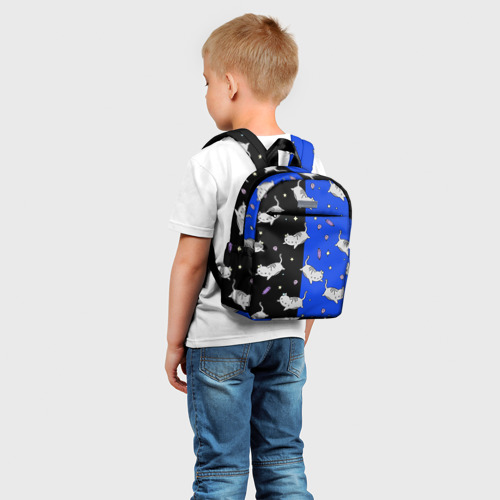 Детский рюкзак 3D с принтом КИСЫ, фото на моделе #1