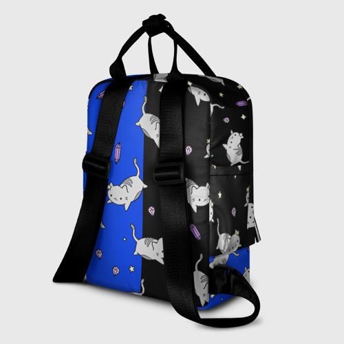Женский рюкзак 3D с принтом КИСЫ, вид сзади #1