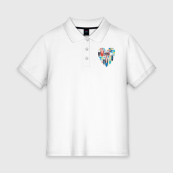 Женское поло хлопок Sup serfing love