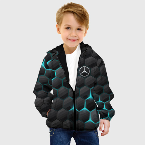 Детская куртка 3D Mercedes-Benz, цвет черный - фото 3