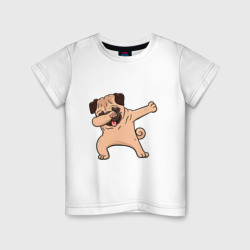 Мопс даб – Детская футболка хлопок с принтом купить со скидкой в -20%