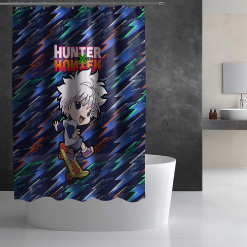 Штора 3D для ванной Киллуа Hunter x Hunter - фото 2