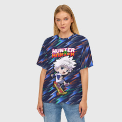 Женская футболка oversize 3D Киллуа Hunter x Hunter - фото 2