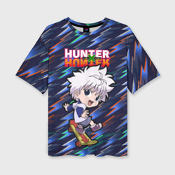 Женская футболка oversize 3D Киллуа Hunter x Hunter