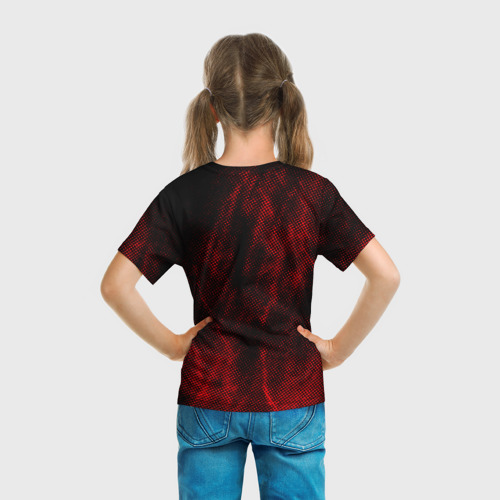 Детская футболка 3D с принтом MANCHESTER UNITED, вид сзади #2