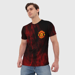 Мужская футболка 3D Manchester united - фото 2