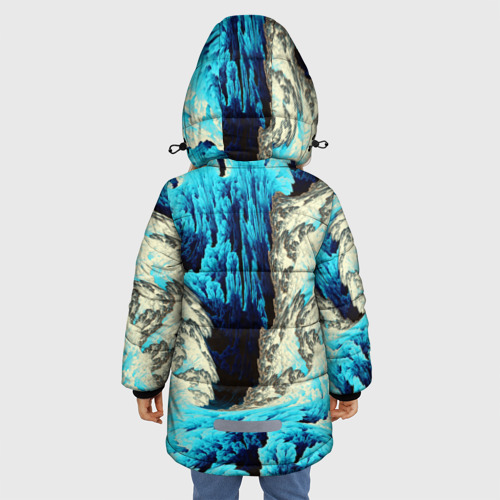 Зимняя куртка для девочек 3D с принтом Ведьмак, вид сзади #2