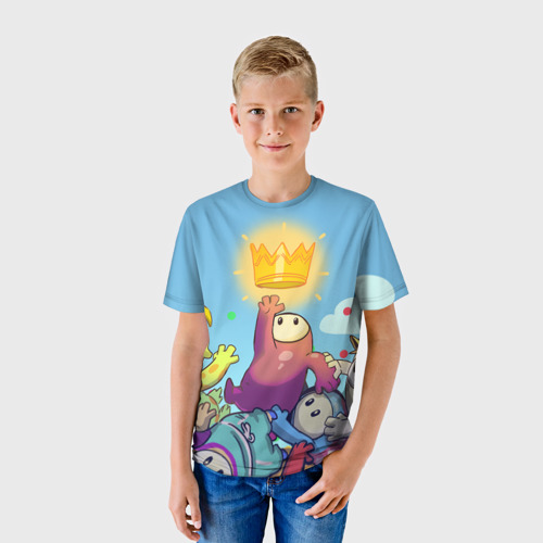 Детская футболка 3D Fall Guys King, цвет 3D печать - фото 3