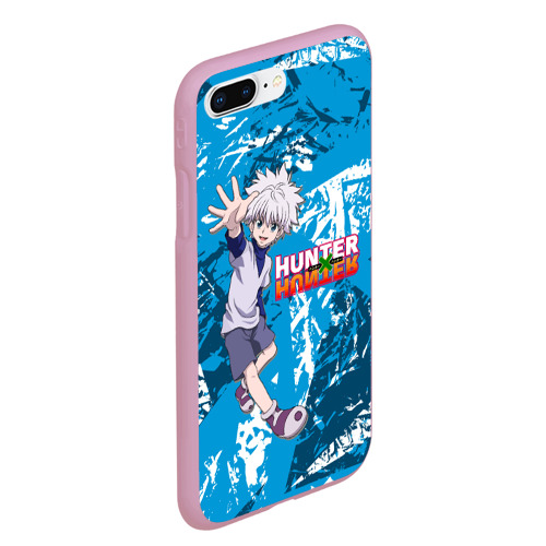 Чехол для iPhone 7Plus/8 Plus матовый Киллуа Hunter x Hunter, цвет розовый - фото 3