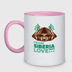 Кружка двухцветная Из Сибири с любовью